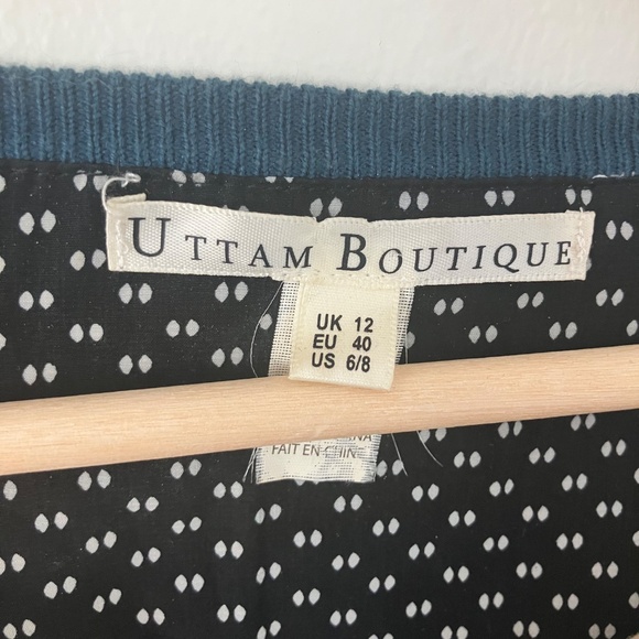 Uttam Boutique striped cardigan rugby sweater - Picture 3 of 5